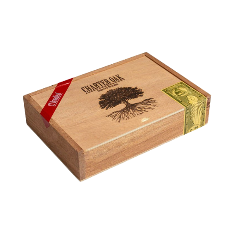 Foundation Charter Oak CT Broadleaf Petite Corona Cigar – Box of 20