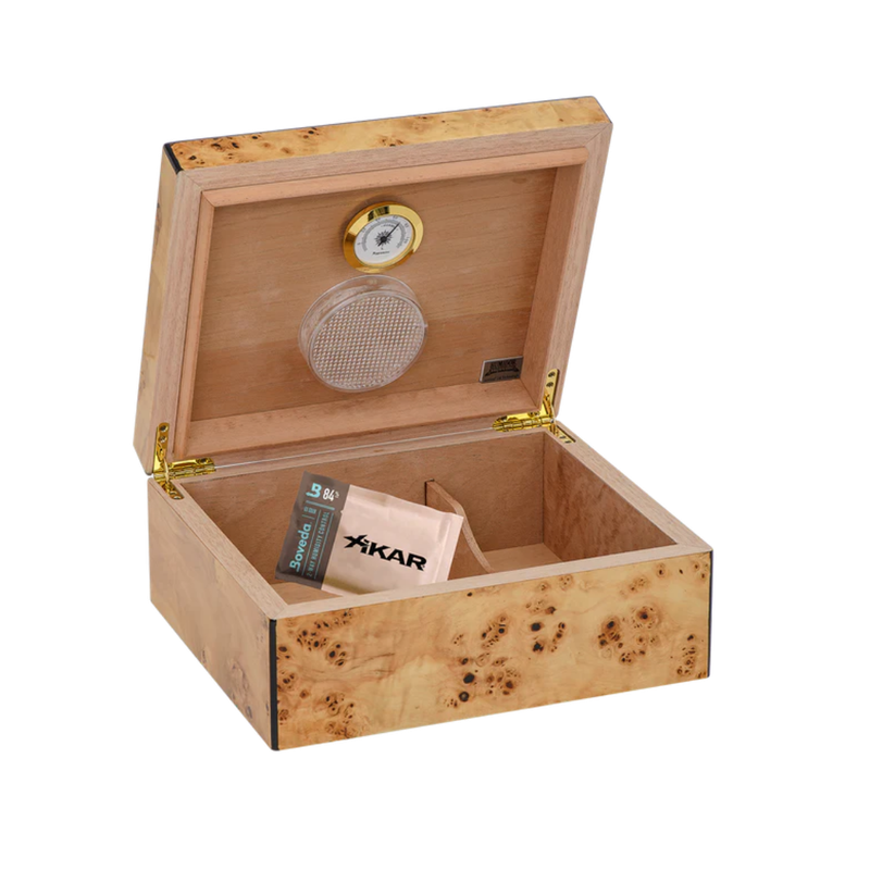 Flanders Desktop Cigar Storage (Mapa Burl & Decorative Inlay) - Image 2