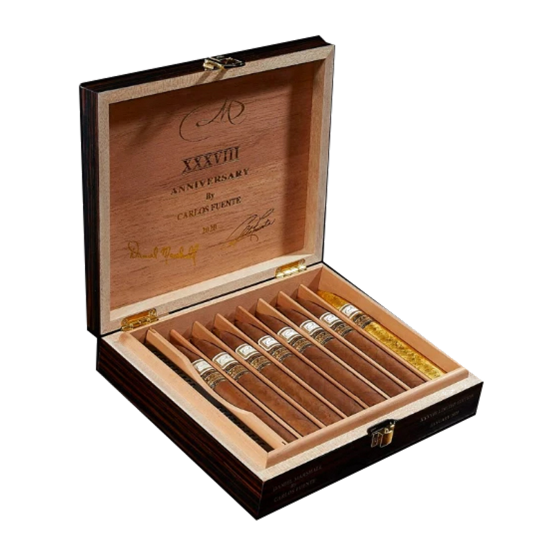 Daniel Marshall by Carlos Fuente XXXVIII Anniversary Cigars with Macassar Ebony Travel Humidor – Limited Edition 2020
